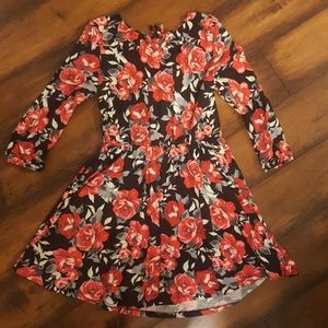 Girls floral knit dress